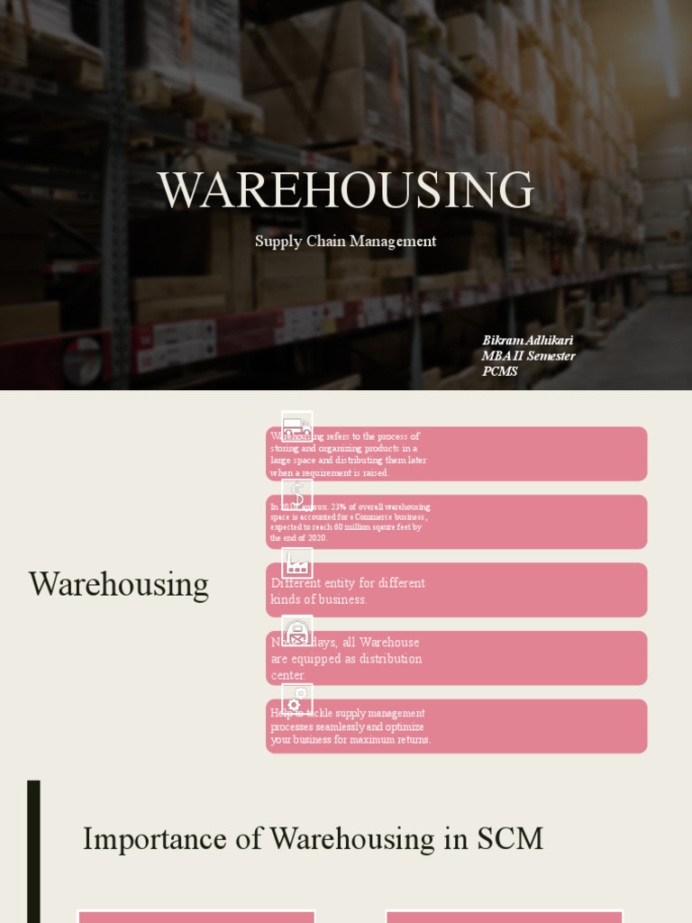 Warehousing in SCM | PDF | Warehouse | Supply Chain Management