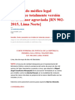 Certificado Médico Legal Contradice Totalmente Versión de La Menor Agraviada