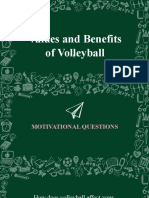 Values and Benefits in Playing Volleyball