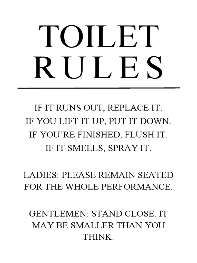 Toilet Rules PDF