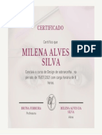 Milena Alves Da Silva: Certificado