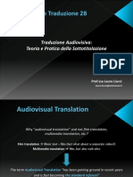 Traduzione Audiovisiva: Teoria e Pratica Della Sottotitolazione