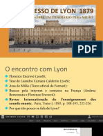 CONGRESSO de LYON 1879 - Reflexões Sobre Um Itinerário Para Milão