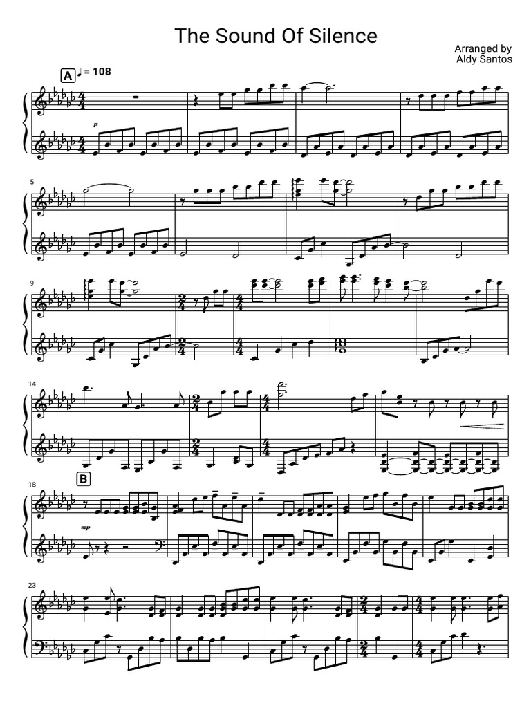 The Sound of Silence Simon and Garfunkel PDF American Musicians