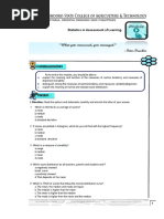 Statistics in Assessment of Learning