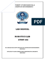 Robotics LAB MANUAL MAE