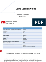 Choke Valve Decision Guide: Scope and Action Plan April 5, 2017
