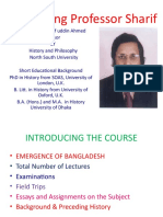 Introducing Professor Sharif and the Emergence of Bangladesh