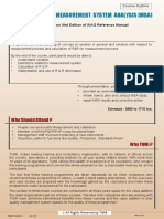 Course On Measurement System Analysis (Msa) : Purpose & Outcome