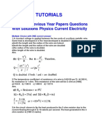 JEE Main Previous Year Papers Questions With Solutions Physics Current Electricity