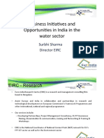 Business Initiatives and Opportunities in India in The Water Sector