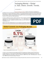 Cosmetic Jars Packaging Market - Global Industry Analysis, Size, Share, Growth, Trends, and Forecast