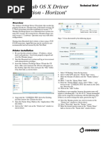 Macintosh OS X Driver Installation - Horizon: Technical Brief