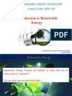 Introduction To Reneable Energy