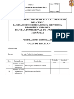 Plan de Trabajo Instalaciones Indutrisales