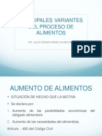 Principales Variantes Del Proceso de Alimentos: Dr. Julio César Girao Olaechea