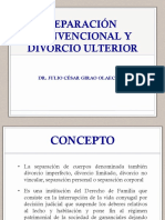 Separación Convencional Y Divorcio Ulterior: Dr. Julio César Girao Olaechea