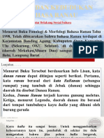 Peran Dan Kedudukan Bahasa Ranau