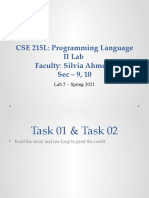 CSE 215L: Programming Language II Lab Faculty: Silvia Ahmed, Sec - 9, 10
