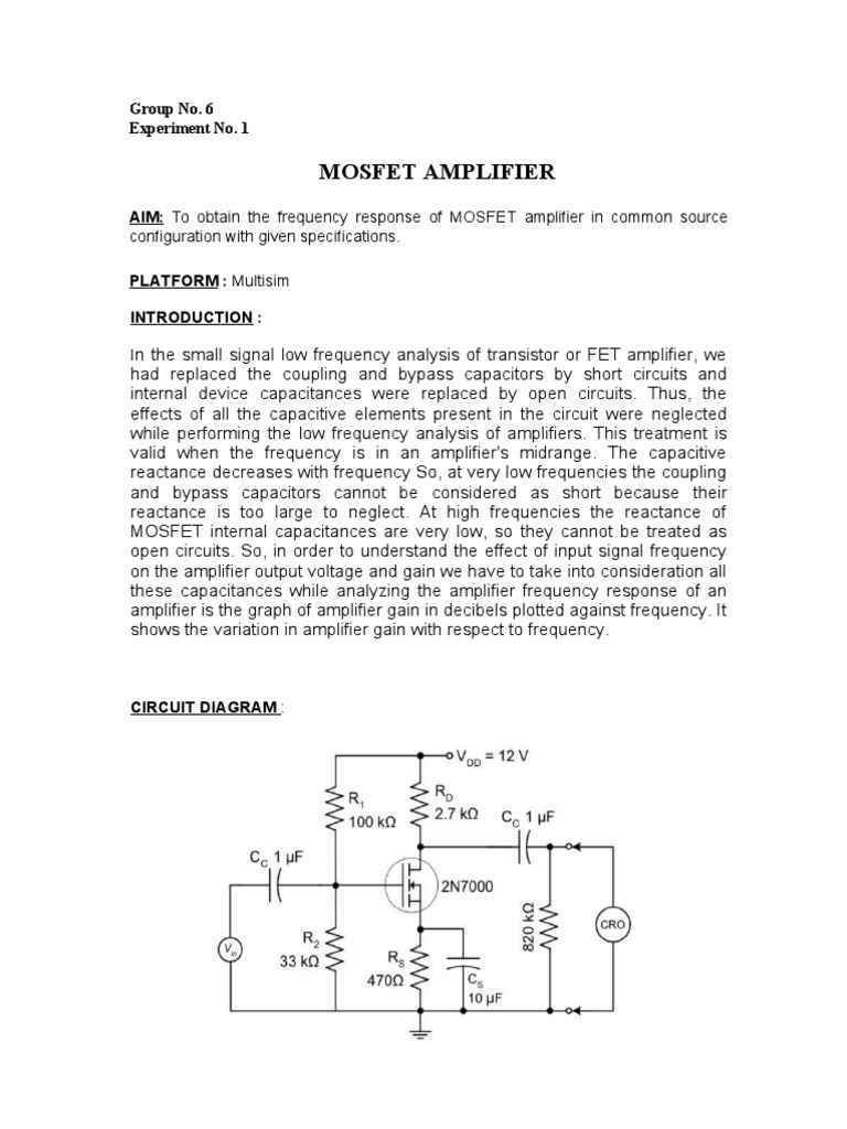 13-MOSFET Amplifier-Converted SPACED (1) Final 2 | PDF | Amplifier ...