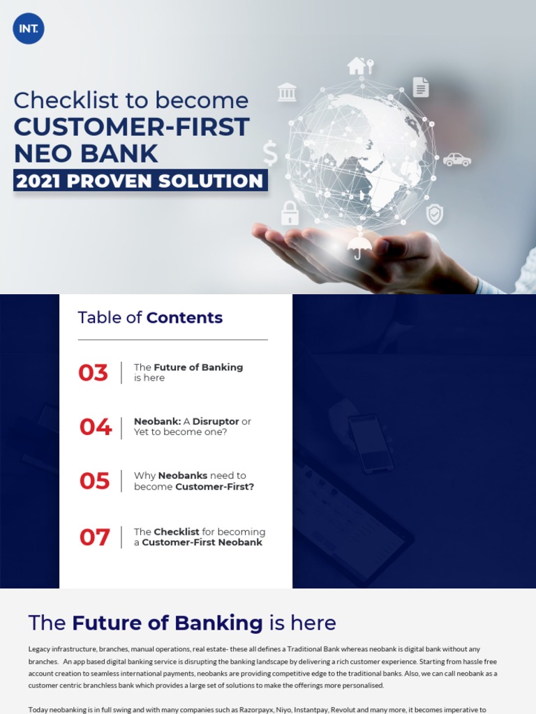 Checklist To Become Customer-First Neo Bank - 2021 Proven Solution ...