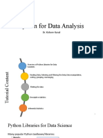 Python For Data Analysis: Dr. Kishore Kunal