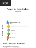 Python For Data Analysis: Dr. Kishore Kunal