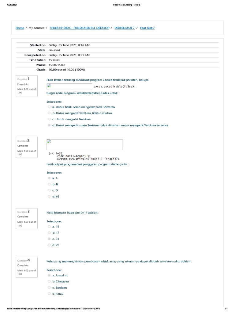 Post Test 7 Attempt Review Pdf