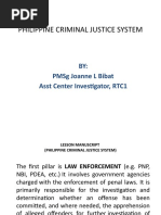 LESSON MANUSCRIPT Philippine Criminal Justice System