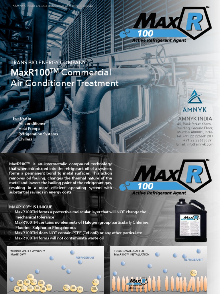 Maxr100 Commercial Air Conditioner Treatment: Trans Bio Energy Company ...