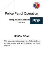 Police Patrol Operation