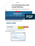 Instructions For Submitting Grades Online Through WebAdvisor - Update