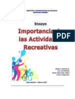 PDF Importancia de Las Actividades Recreativas Ensayo - Compress