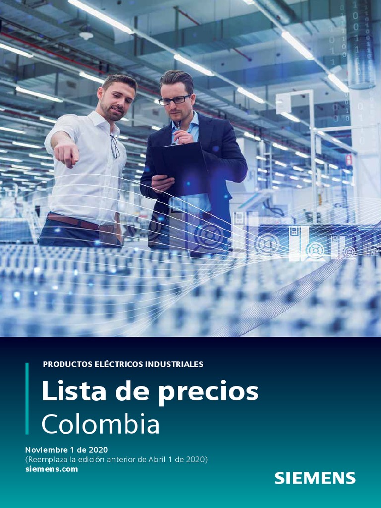 Lista de Precios Siemens Colombia 2021 PDF Motor eléctrico Uso