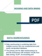 Data Warehousing and Data Mining