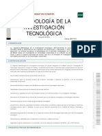 Metodología de La Investigación Tecnológica: Asignatura de Máster