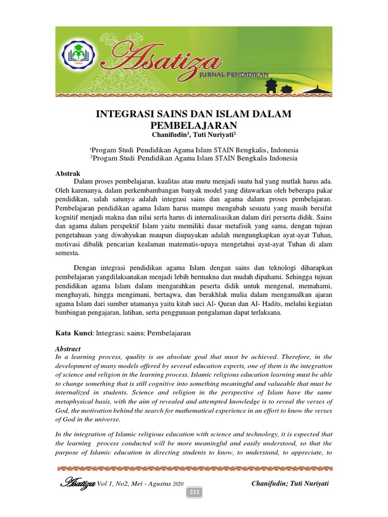 Integrasi Sains dan Islam dalam Pendidikan | PDF | Sains & Matematika