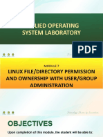 Module 7 - LINUX File Directory Permission and Ownership With User Group Administration