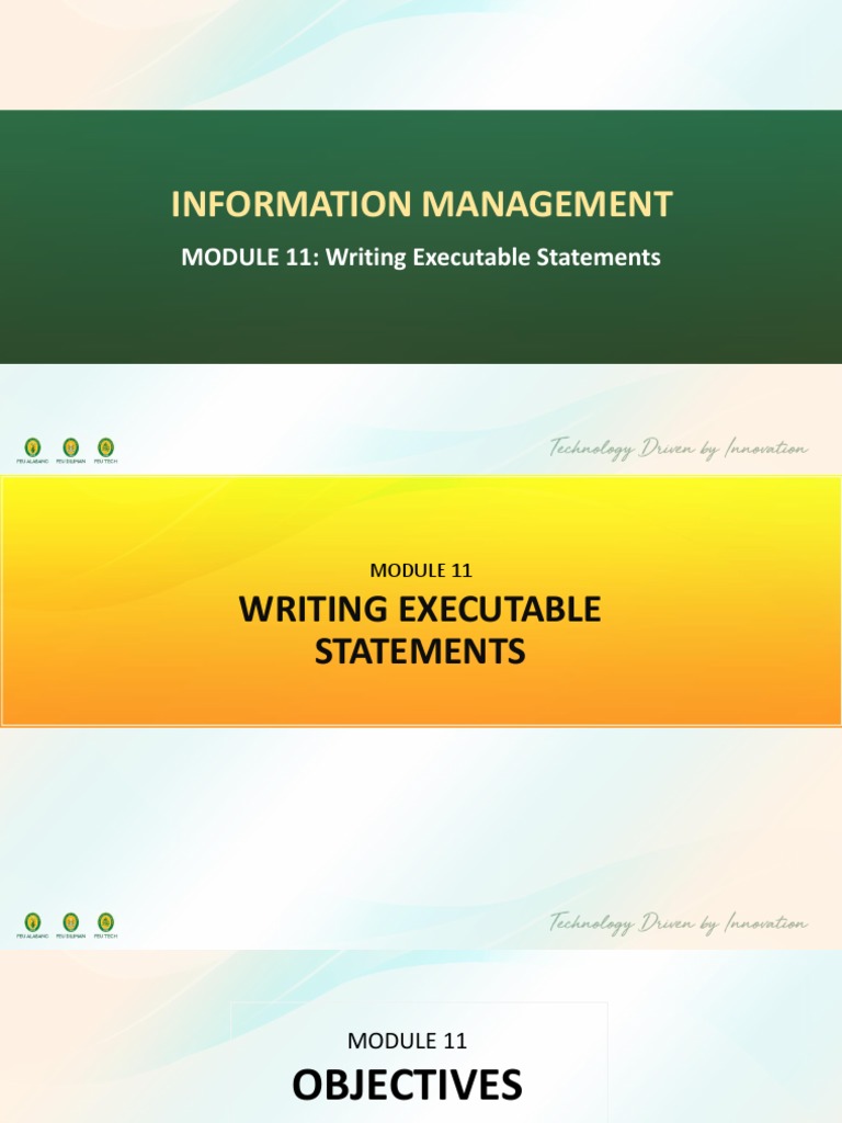 (M11-MAIN) - Writing Executable Statements | PDF | Variable (Computer ...