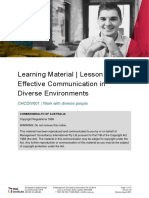 Learning Material - Lesson 4 - Effective Communication in Diverse Environments