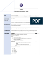 Syllabus BSC Interior Architectural Studio: Subject Type Semester Ects Code