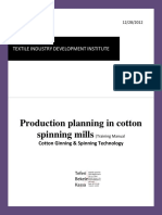 Production Planning in Spinning