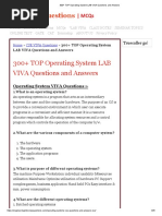 300+ TOP Operating System LAB VIVA Questions and Answers