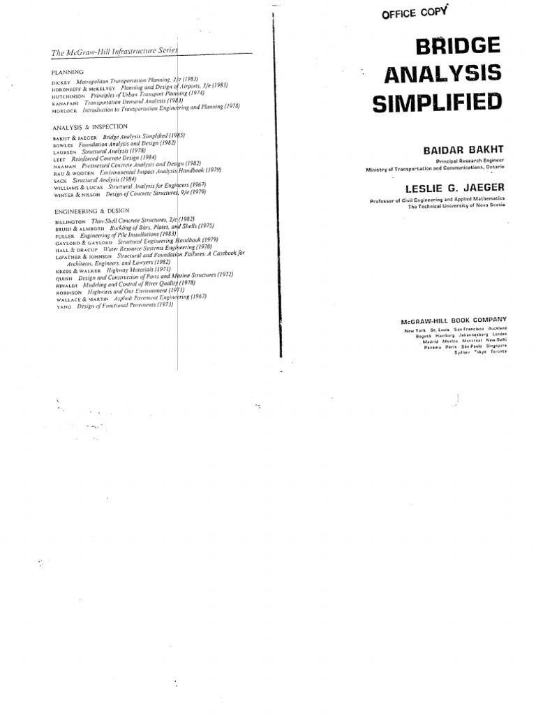 Bridge Analysis Simplified PDF Free | PDF