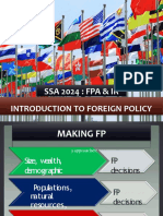 Introduction To Foreign Policy Ssa 2024: Fpa & Ir