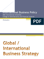 International Business Policy: AMA International University College of Administrative and Financial Sciences