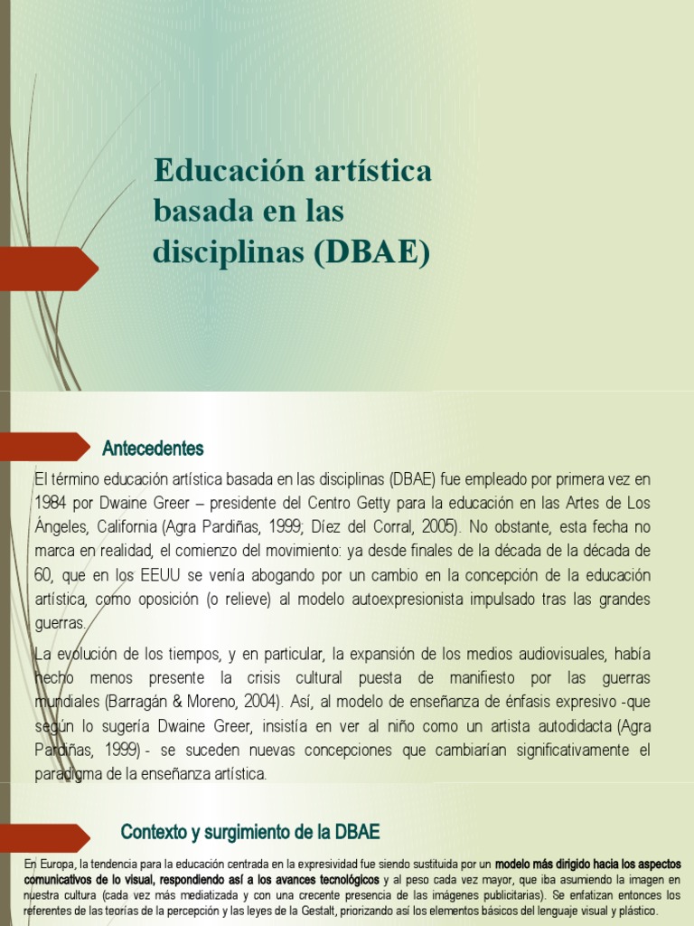 Educación ARTISTICA DBA | PDF | Educación en artes visuales | Plan de ...