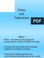 Mime and Pantomime notes