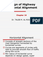 Design of Highway Horizontal Alignment: Dr. Taleb M. Al-Rousan