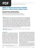 HDPM: An Effective Heart Disease Prediction Model For A Clinical Decision Support System